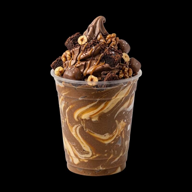 Glace fresh ice au brownie et au caramel
