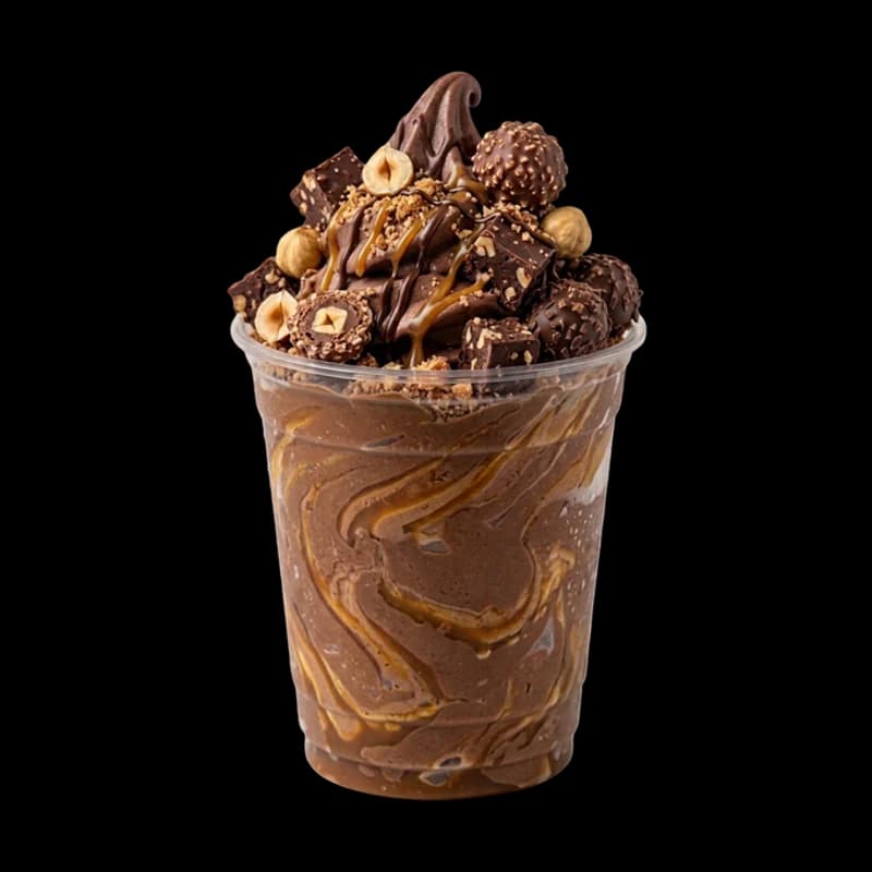 Glace fresh ice au chocolat et Ferrero Rocher