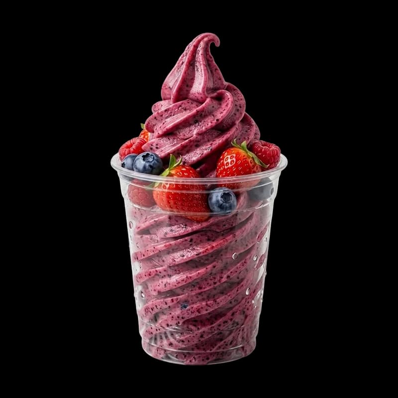 Glace fresh ice à la fraise et à la framboise