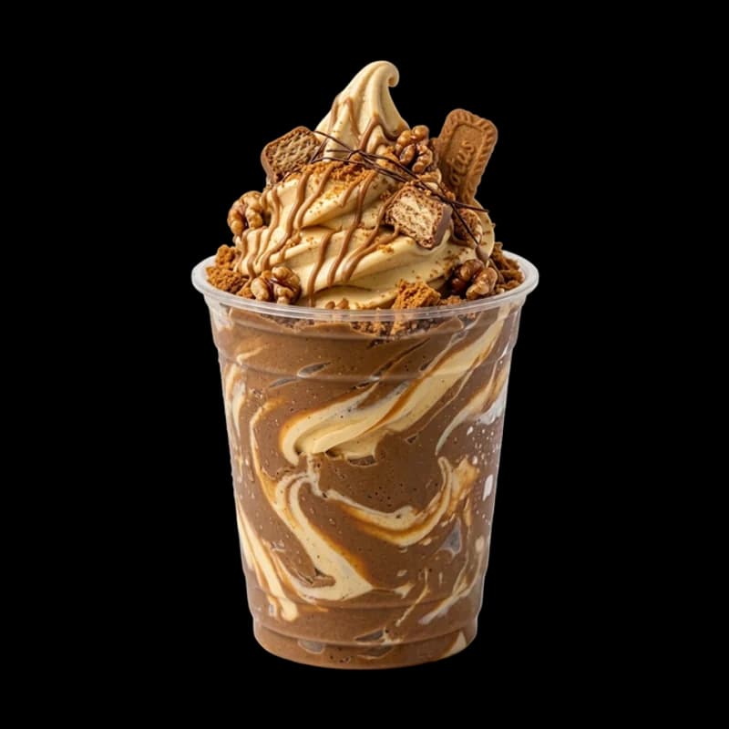 Glace fresh ice au biscuit Lotus et au caramel